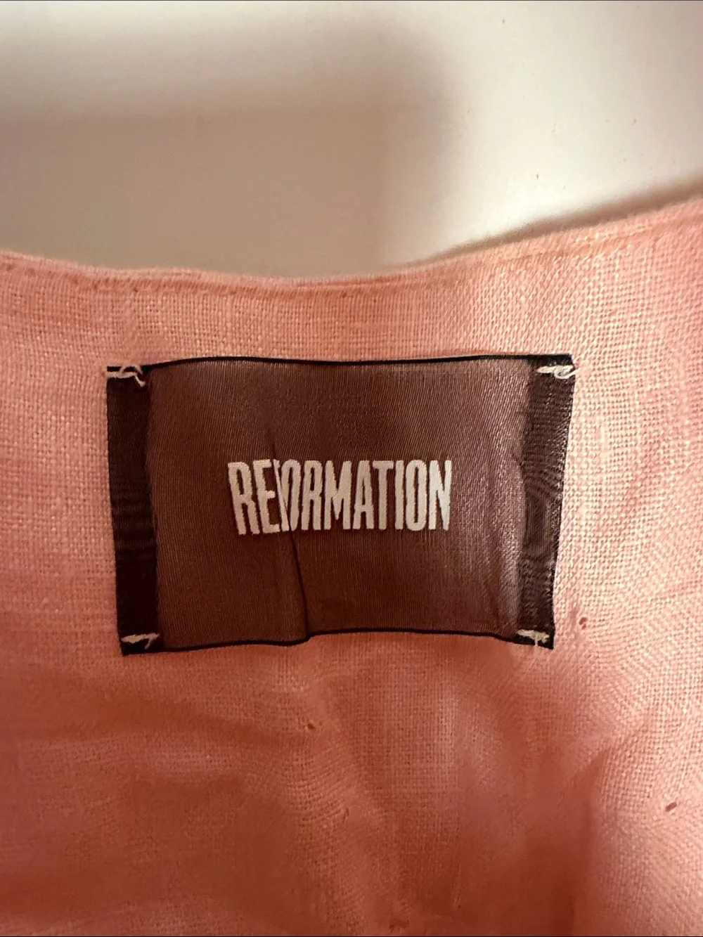 Reformation Linen Skirt Set Pink, Two Piece Set, Size Medium / US 6